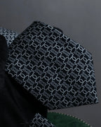 "HERMES" Chain motif silk necktie