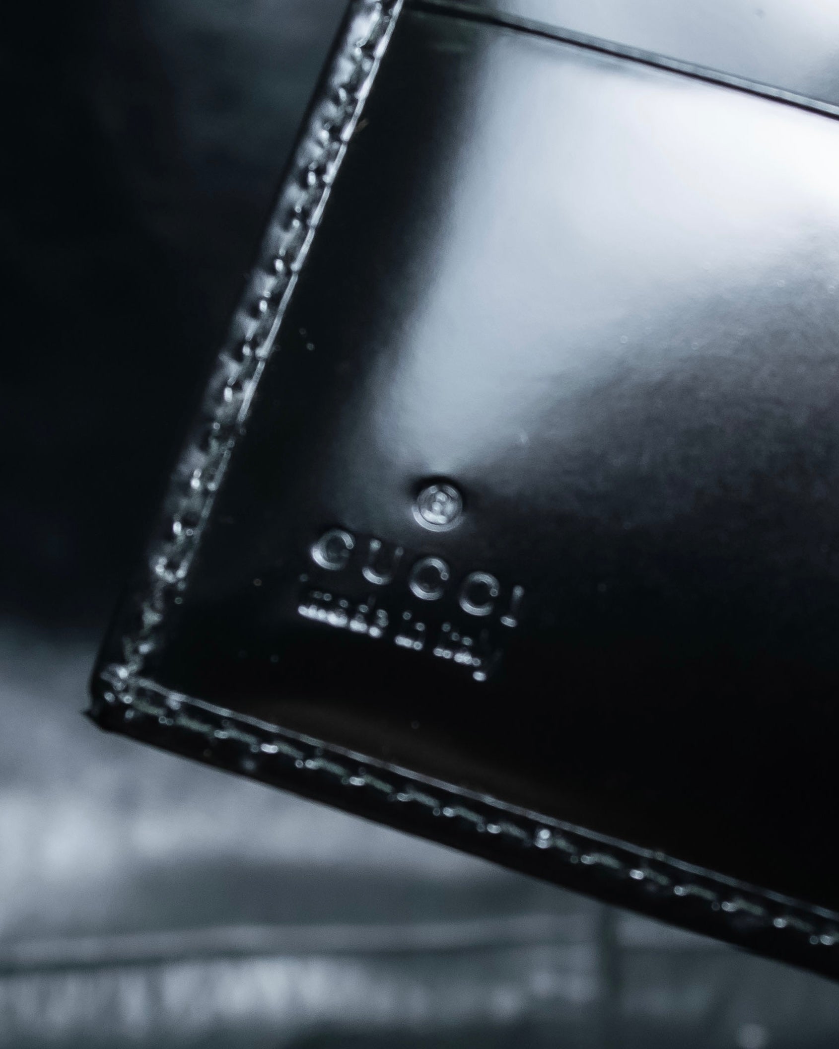 "GUCCI" Canvas and leather bi-fold wallet