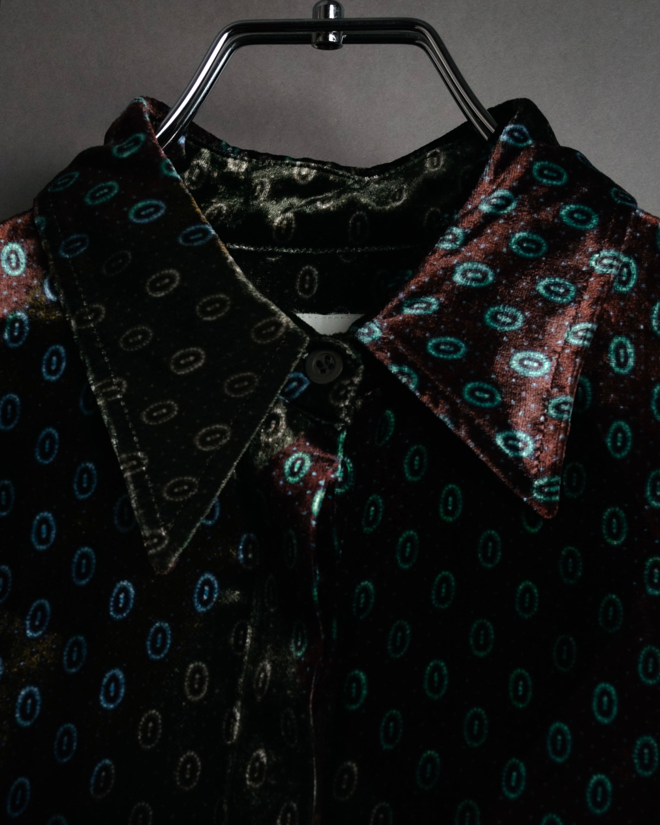 “DRIES VAN NOTEN” 2010’s Circle motif velvet shirt