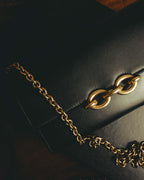 -SPECIAL- “Saint Laurent” 20’s Le Maillon smooth leather chain wallet