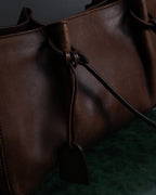 "GUCCI" Horizontally elegant silhouette oiled leather one-shoulder bag