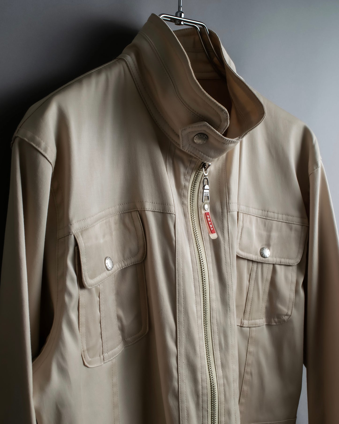 "PRADA" Military detail cotton jacket