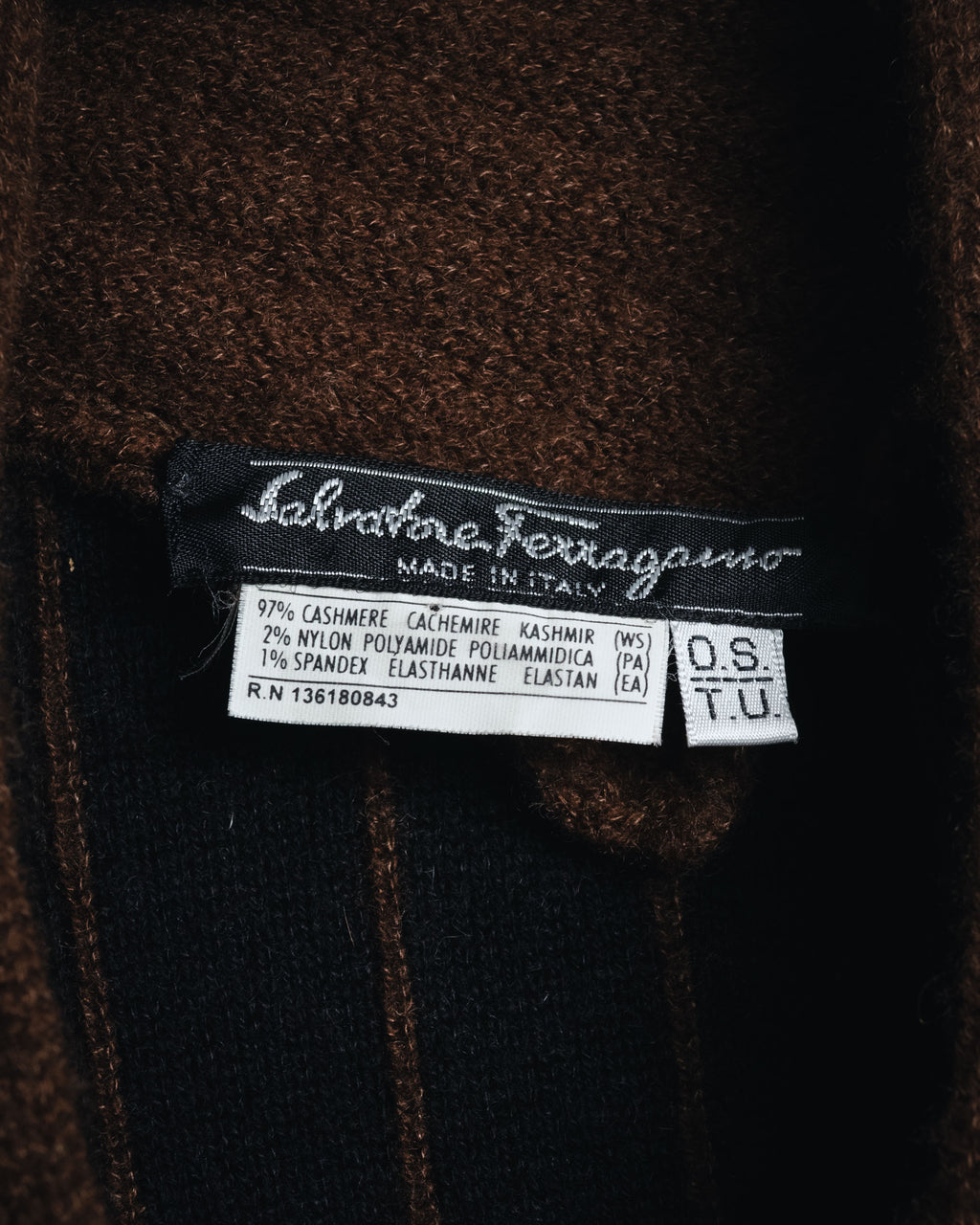 "Salvatore Ferragamo" 00’s Cashmere blend shawl-collar knit cardigan