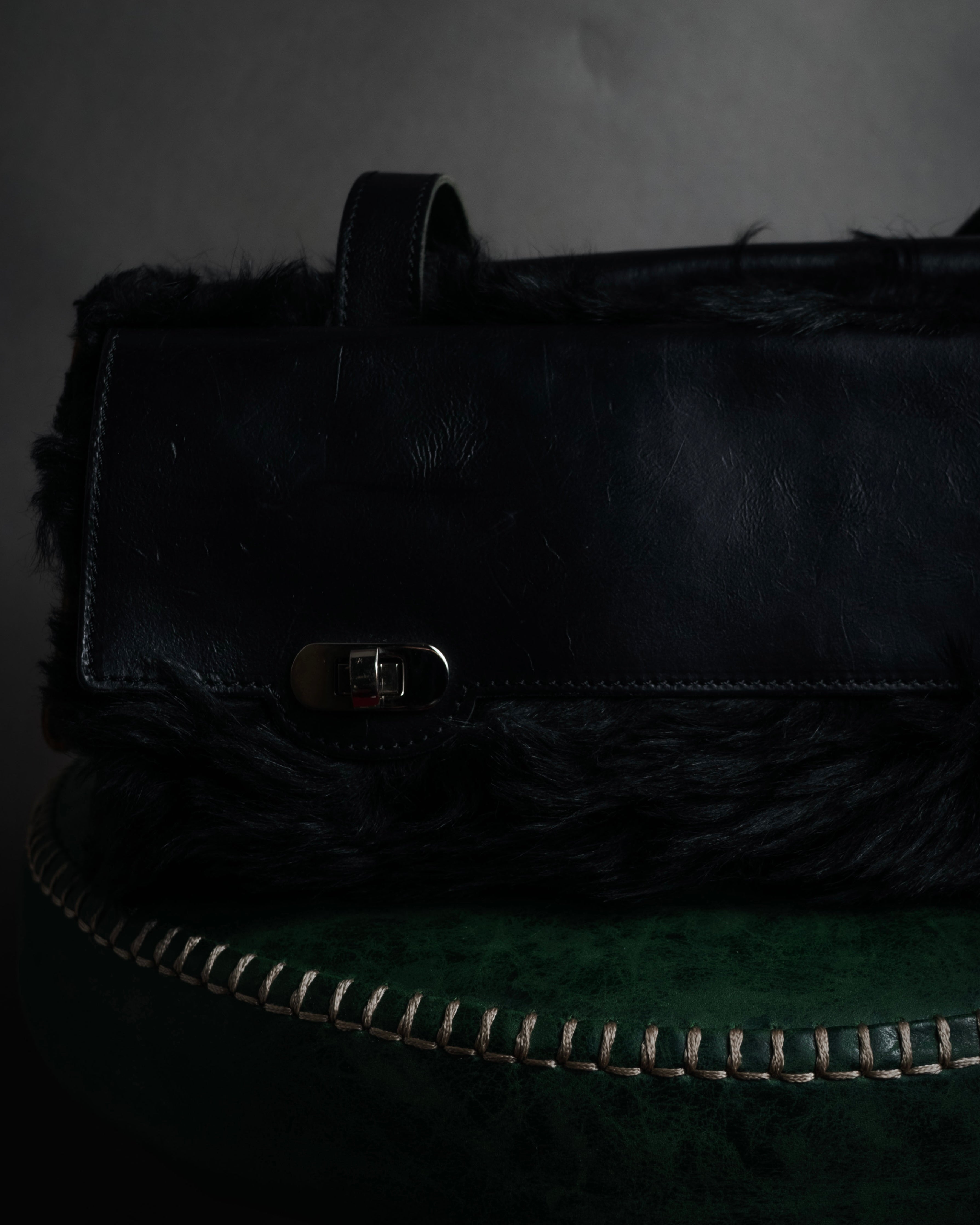 "MARNI" 2011 winter edition shearling fur shoulder bag