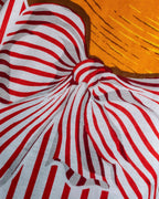 "Christian Dior" Stripe pattern front print tunic