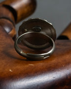 "CHANEL" 99AW Round top gorgeous design ring