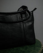 "Mila Schön" Horizontal minimalist metal fittings leather one-handle bag