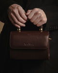"Max Mara" Structured top handle leather shoulder bag