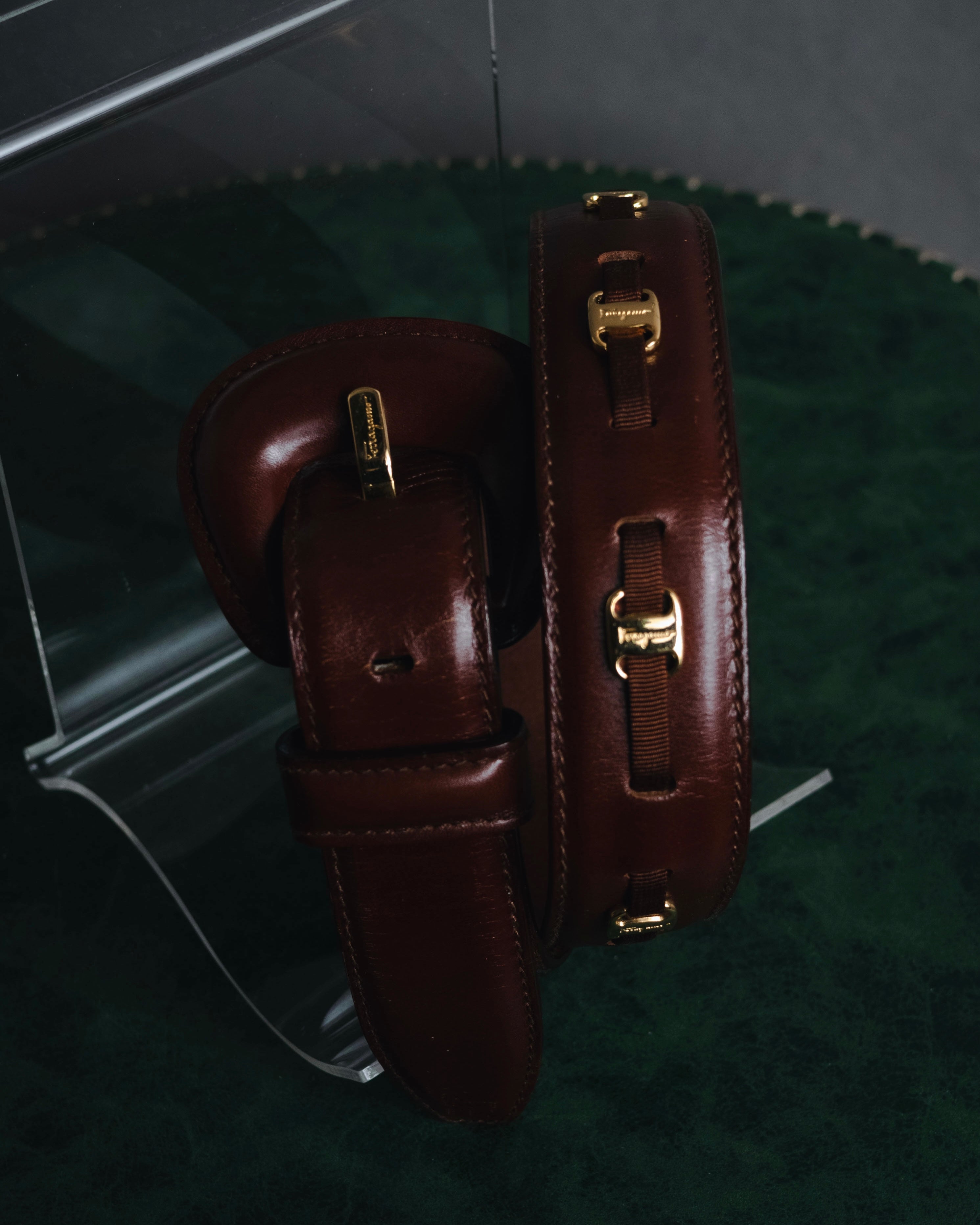 "Salvatore Ferragamo" 90’s-00’s Vara ribbon smooth leather belt