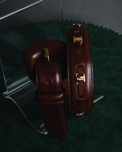 "Salvatore Ferragamo" 90’s-00’s Vara ribbon smooth leather belt