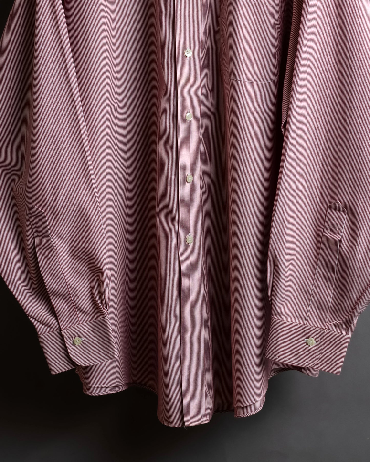 "BROOKS BROTHERS" Ultra thin stripe button down colour oversized shirt