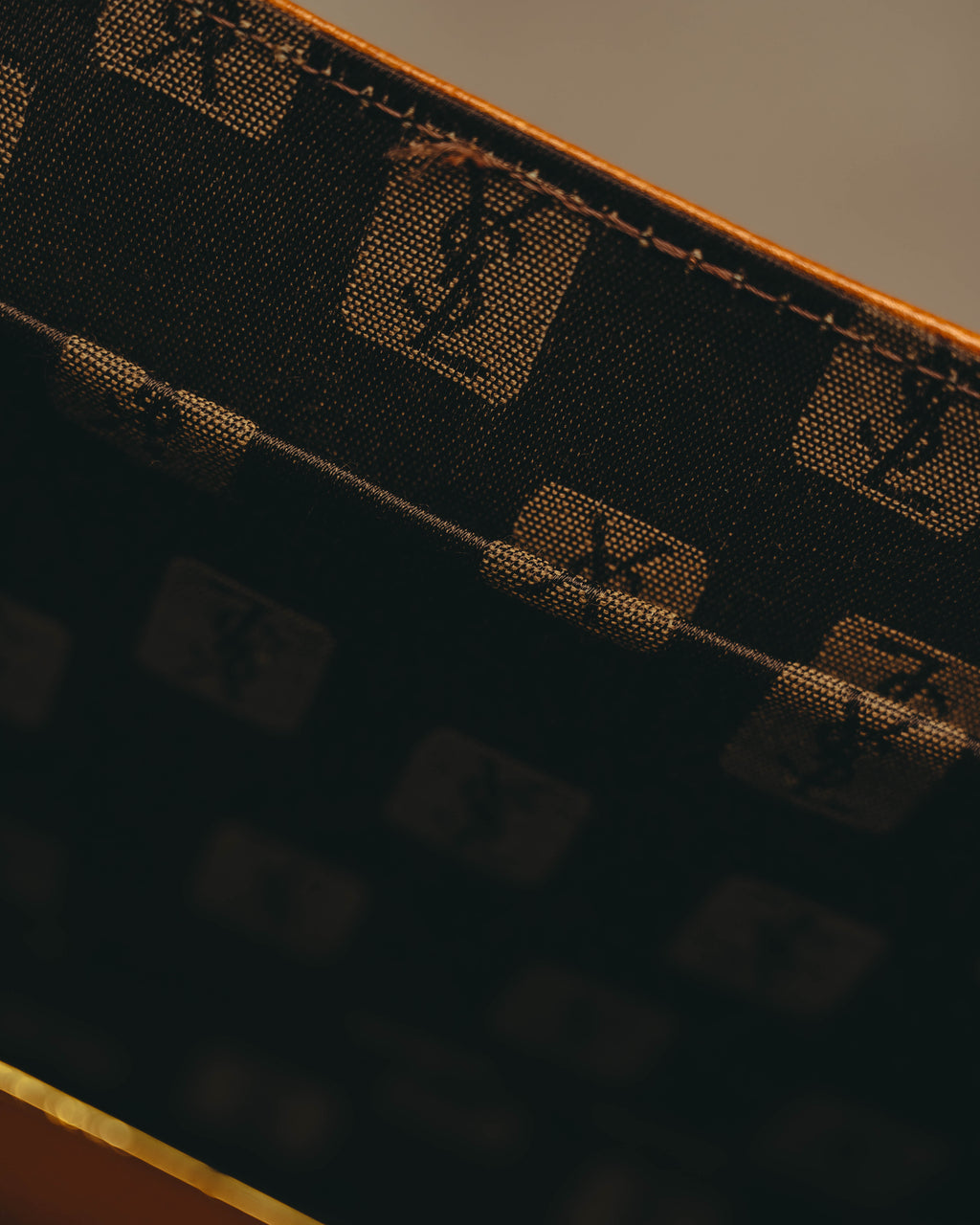 "Yves Saint Laurent" 70's-80's Cognac leather top handle bag
