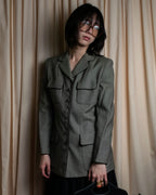 "Christian Dior" Flap pocket detail military tailored jacket