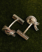 "Hermès" 70's-90's Vintage rope knot cufflinks