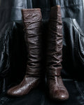 “Christian Dior”  Brown Cannage leather long boots