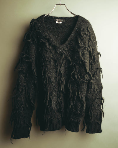 "JUNYA WATANABE COMME des GARÇONS" 2018AW Textured fringe knit sweater