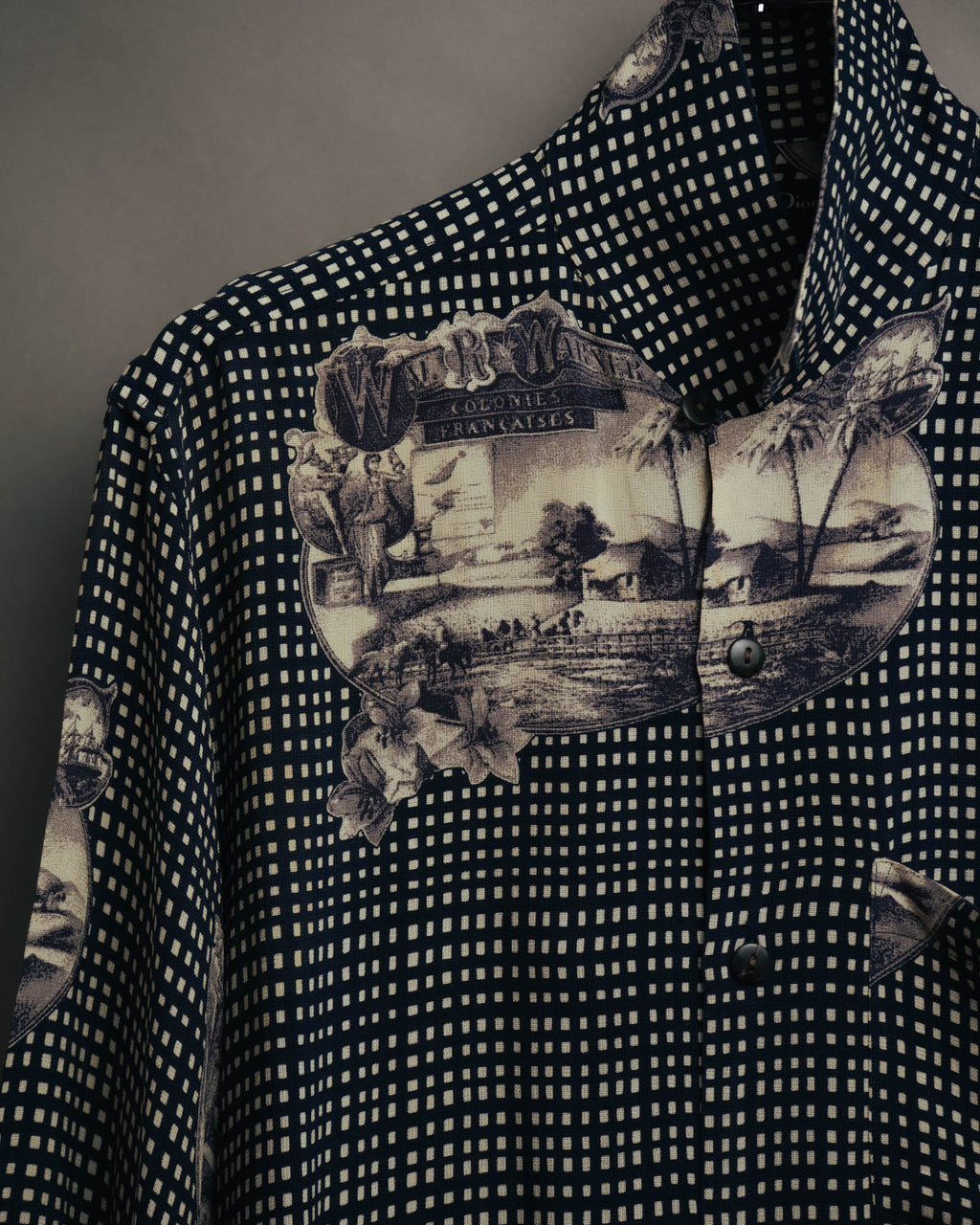 –SPECIAL– “Christian Dior” 80’s-90’s archival toile print shirt