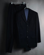 "GUCCI" 90’s-00’s Cashmere blend minimalist three button suit set