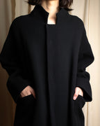 "ISSEY MIYAKE PLANTATION" Minimalist design A-line stand collar coat