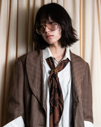"Vintage different houndstooth pattern shawl collar jacket"