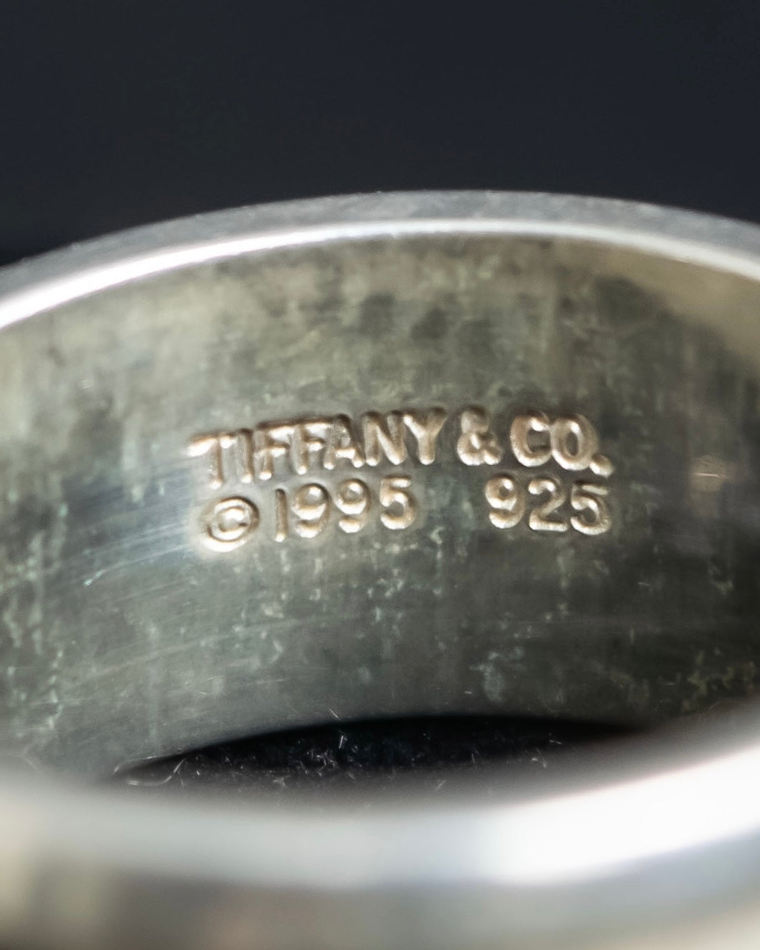 "Tiffany&Co" Silver 925 grooved double ring