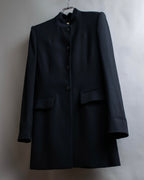 "HERMES" Darted shape no collar back zip jacket