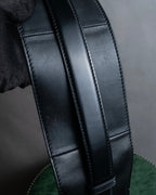 "CELINE" Double buckle belt leather corset belt
