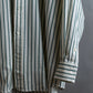 "BURBERRYS" Green stripe pattern oversized shirt