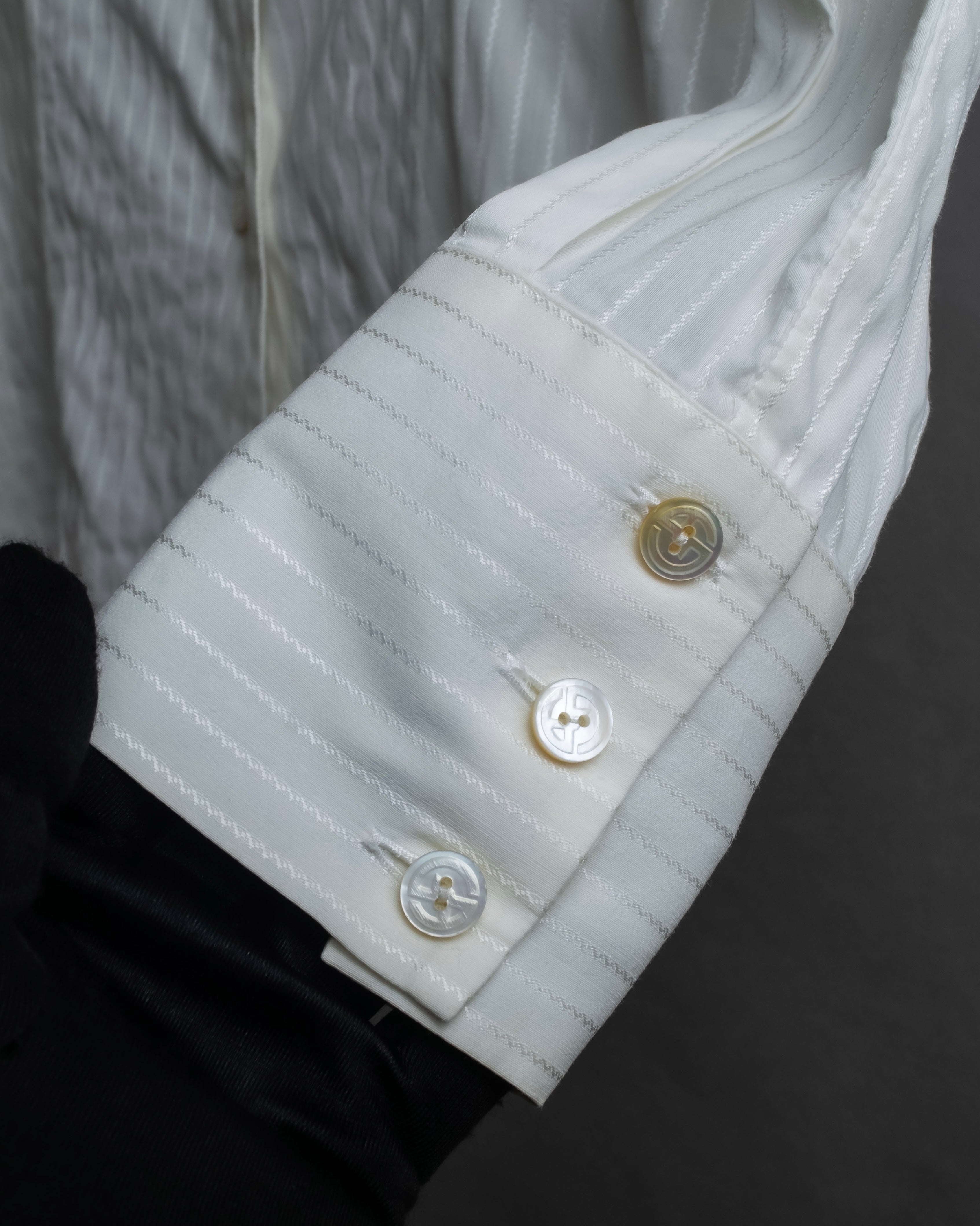 "GIORGIO ARMANI" Delicate striped white shirt