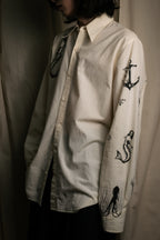 "PRADA" 22SS Sea fable motif print oversized shirt