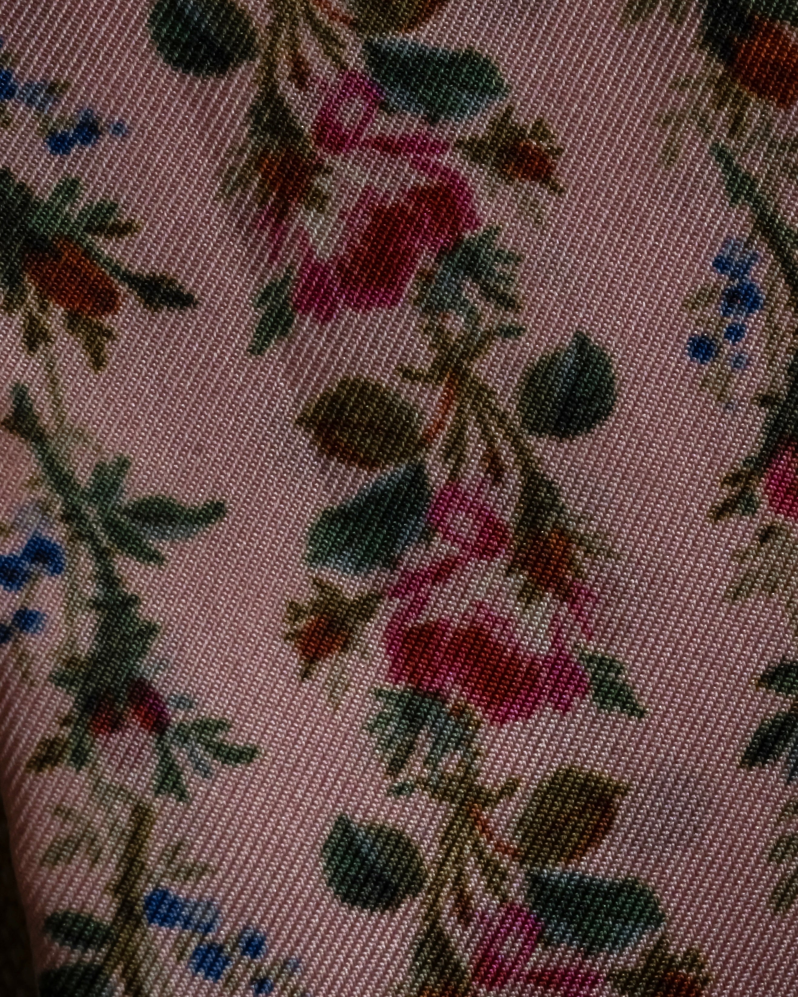 -SPECIAL- "GUCCI" Michele design floral print silk twilly scarf