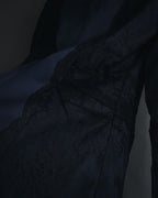 "ARMANI COLLEZIONI" Sheer lace layered tailored jacket