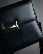“Salvatore Ferragamo” 90’s Vara ribbon box calf shoulder bag