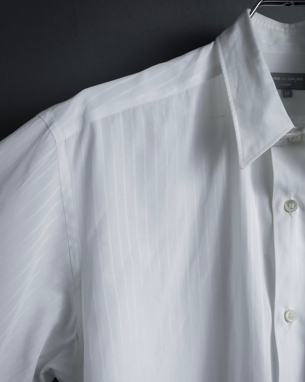 "COMME des GARCONS
HOMME" 90's Keiichi Tanaka design striped shirt