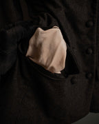 "FENDI" Double-breasted heavy duty wool flannel jacket