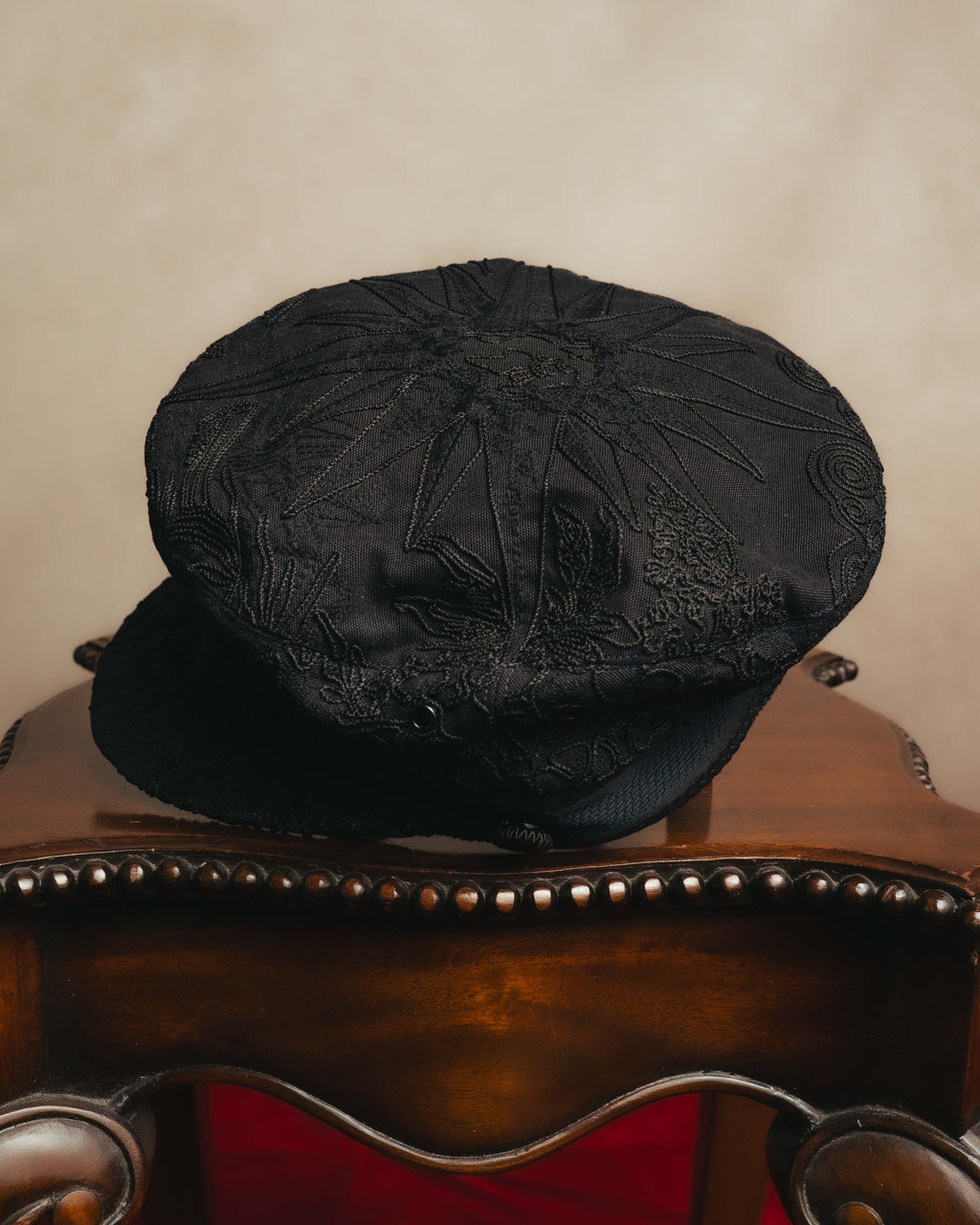 -SPECIAL- "Christian Dior" 20's Intricately embroidered botanical sailor cap
