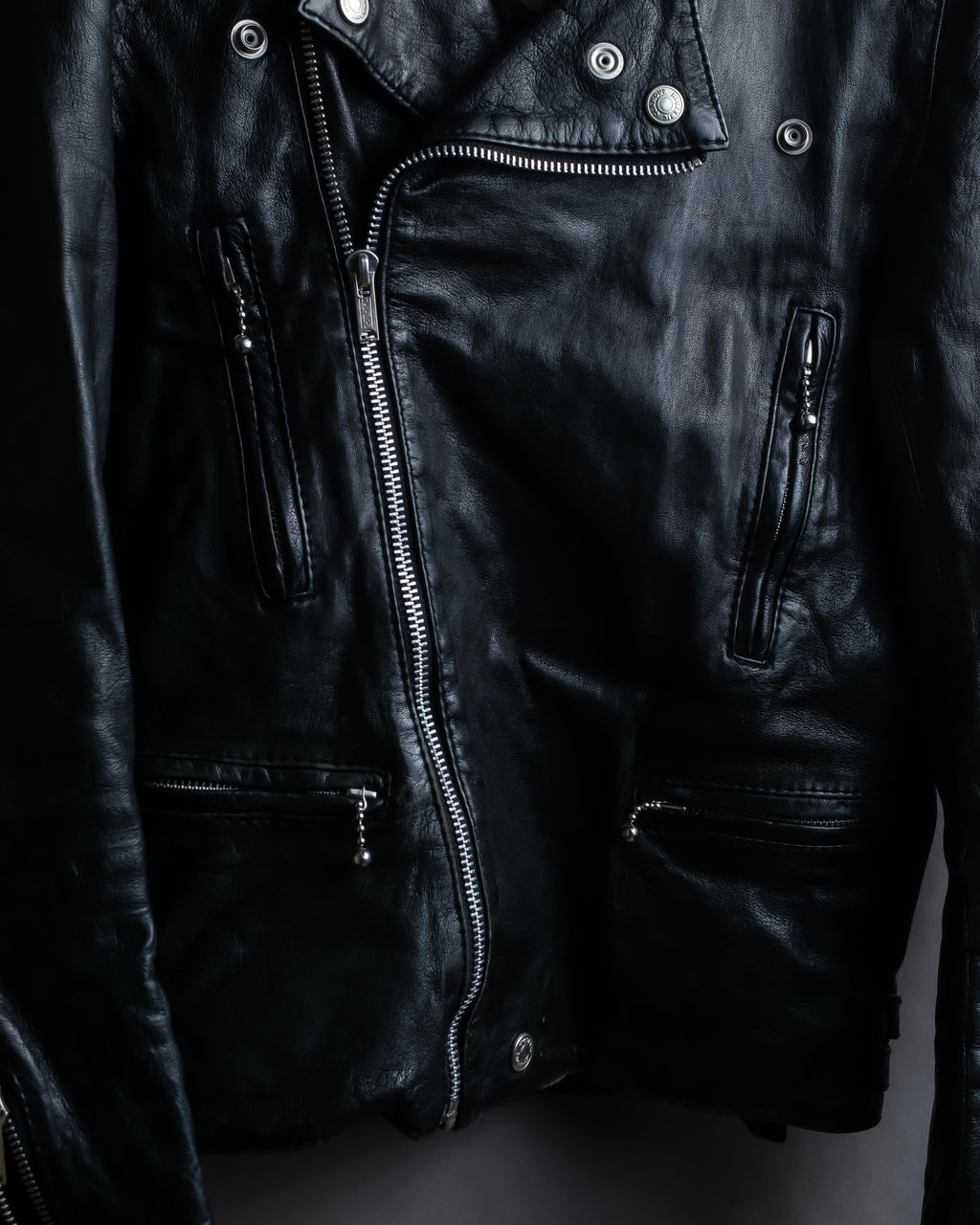 "HYSTERIC GLAMOUR" Lamb leather double riders jacket