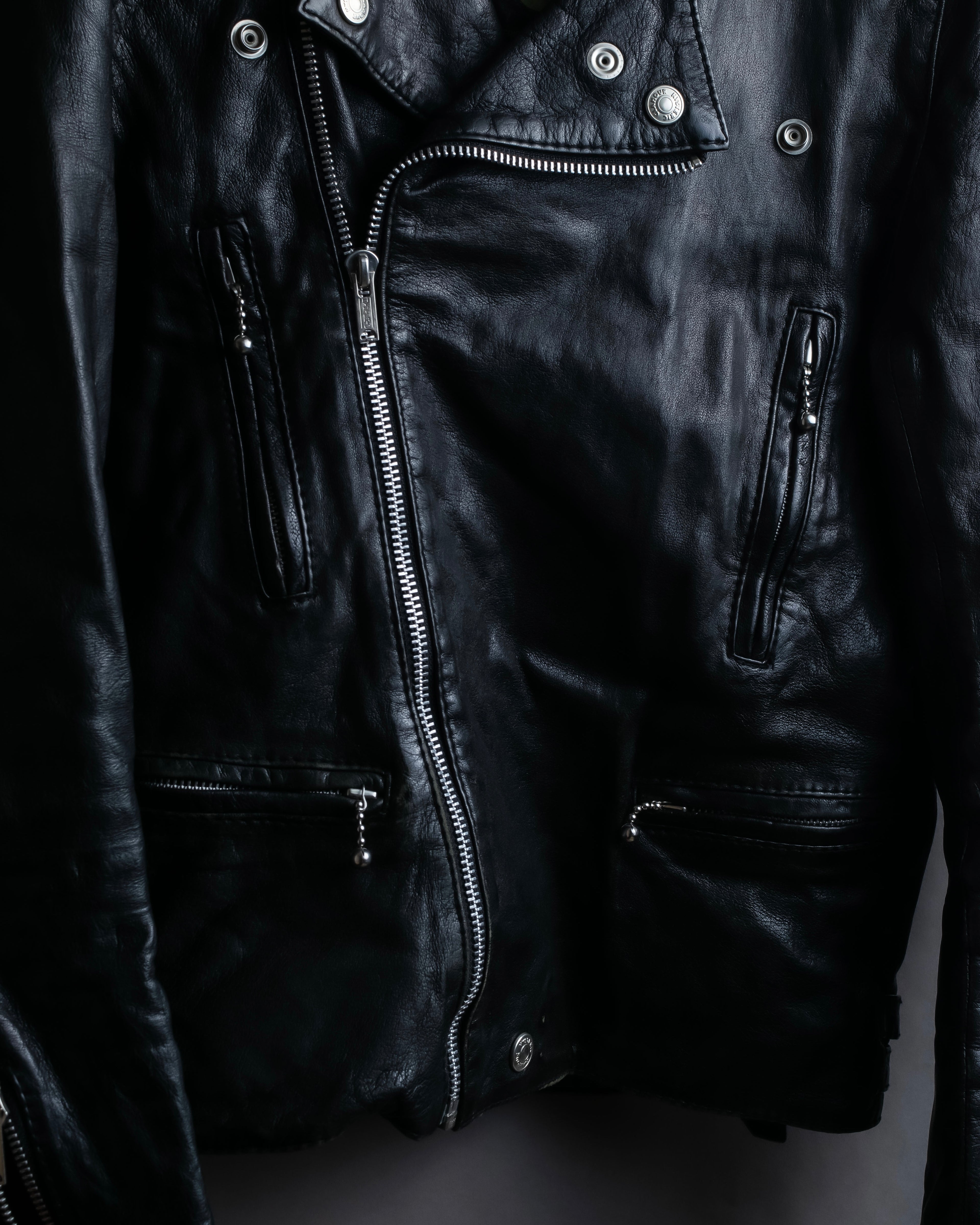 "HYSTERIC GLAMOUR" Lamb leather double riders jacket