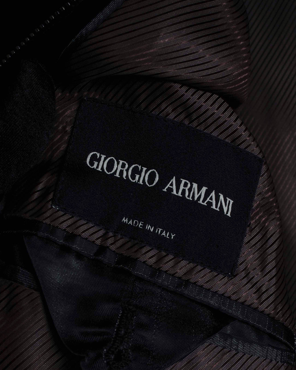 "GIORGIO ARMANI" Velour corduroy double zip up jacket