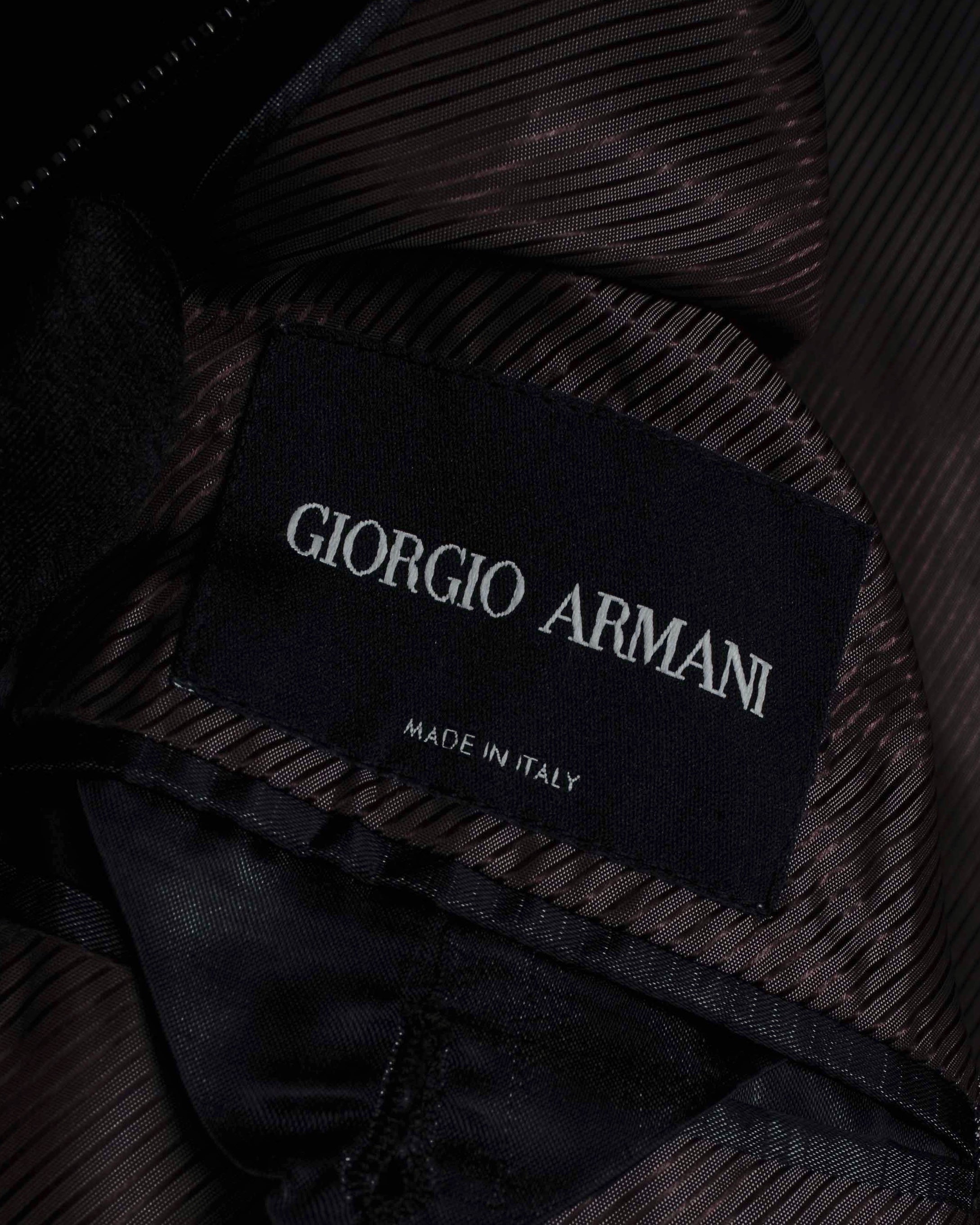 "GIORGIO ARMANI" Velour corduroy double zip up jacket