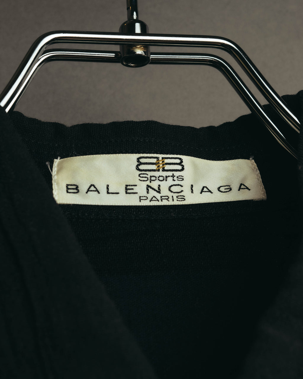 "BALENCIAGA" 80's-90's Textured linen blend shirt
