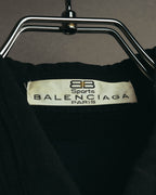 "BALENCIAGA" 80's-90's Textured linen blend shirt
