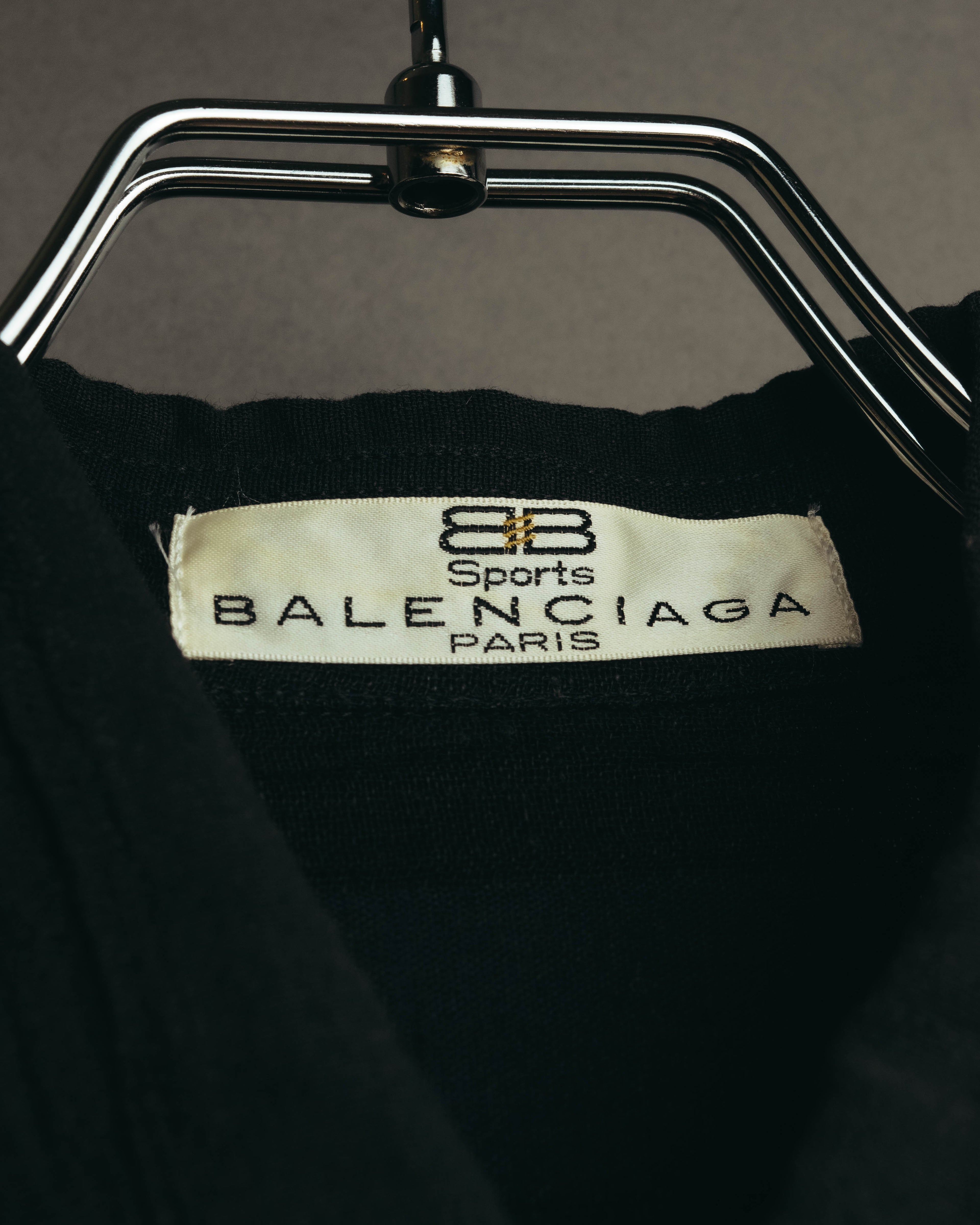 "BALENCIAGA" 80's-90's Textured linen blend shirt