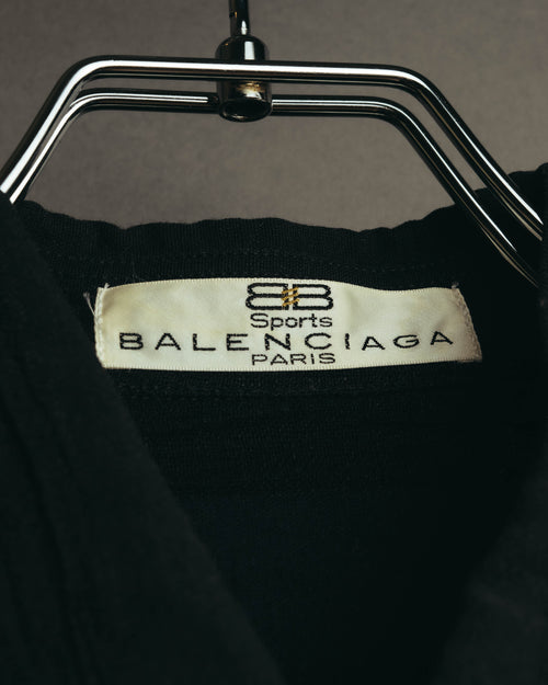 "BALENCIAGA" 80's-90's Textured linen blend shirt