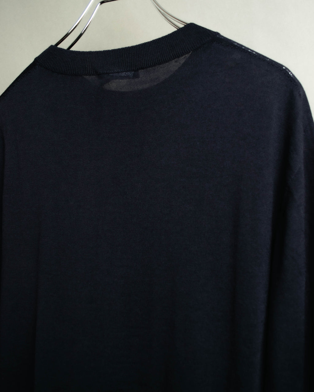 "DIOR" 2010's Minimal bee embroidered wool crewneck sweater