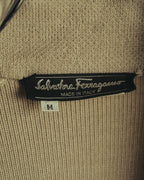 “Salvatore Ferragamo” 90’s-00’s Virgin wool raglan-sleeve cardigan jacket
