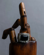 "CHANEL" 00s' rhinestone design ring