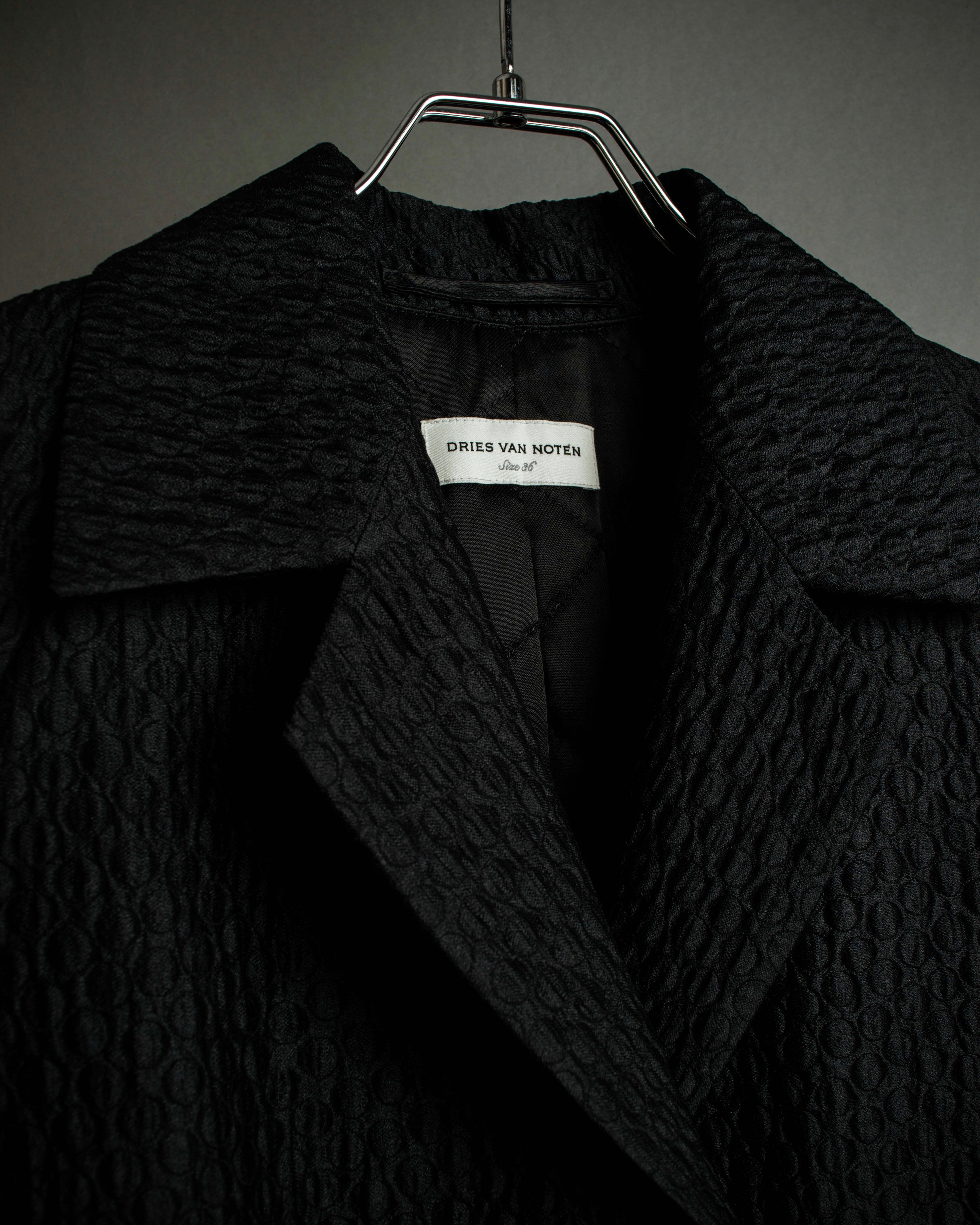 "DRIES VAN NOTTEN" Relief  jaguard uneven design chester coat