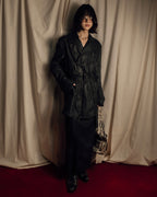 "JEAN PAUL GAULTIER" Firm finish double-zip belted mid-length coat