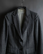 "Whim Gazette" Houndstooth pattern shaped tailored jacket